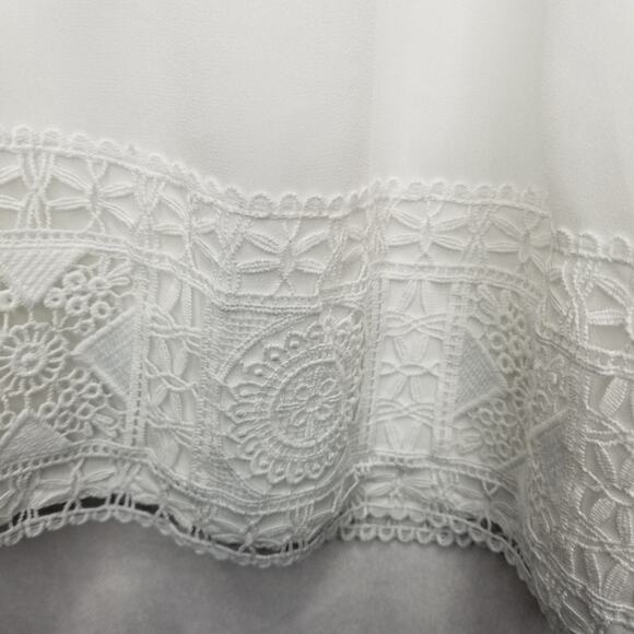 Lulus Dress XS Moment In The Sun White Lace Off-the-Shoulder - Picture 5 of 9